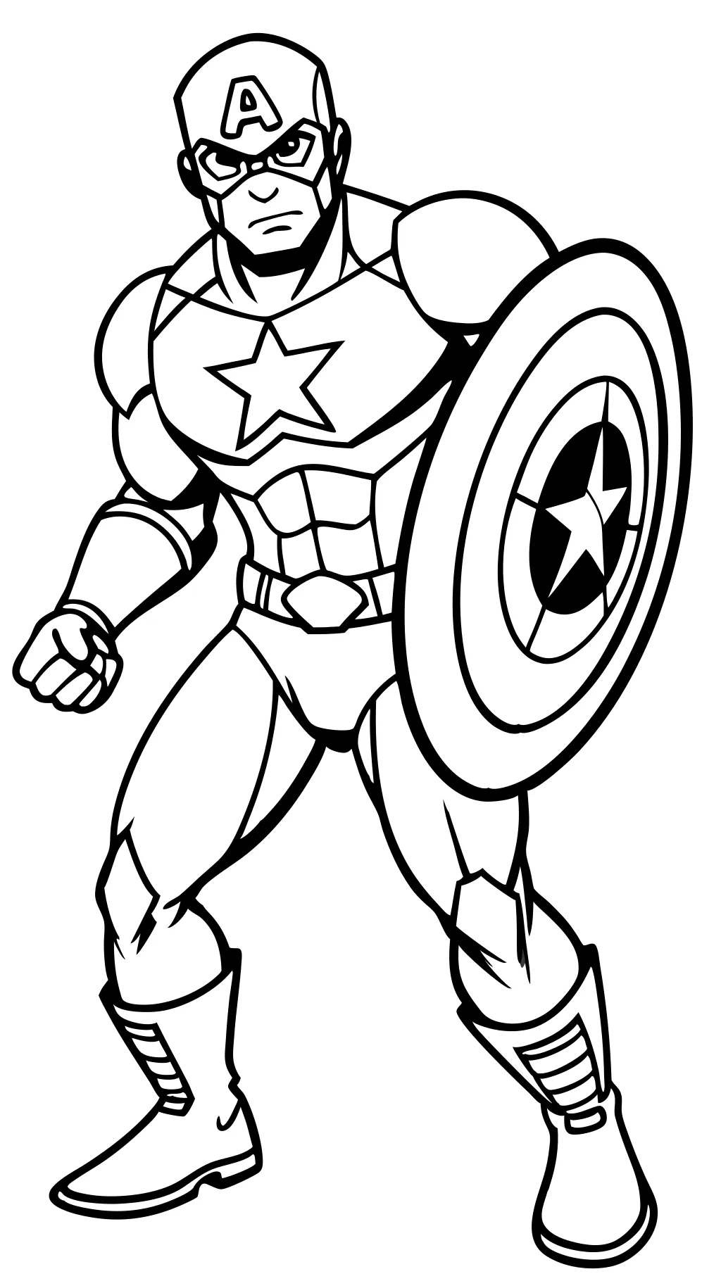 captain america coloring page